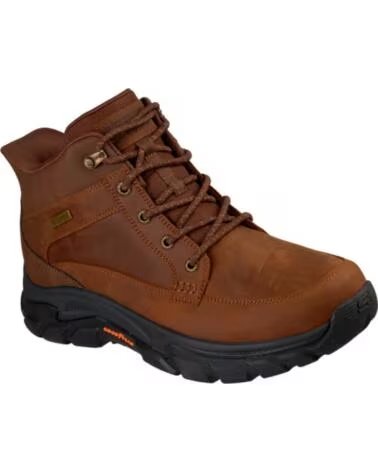 SKECHERS BOTAS HOMEM SLIP-INS WATERPROOF RELAXED FIT COURO CASTANHO MARRóN