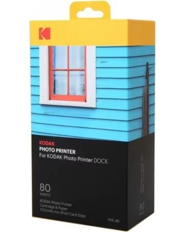 KODAK Papel Fotografico Cartuchos para Dock PD450 y KD600- 4x6- 80 Hojas