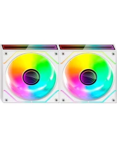 MARS GAMING Ventilador caja mf3dprox2rw argb 2x 120mm blanco