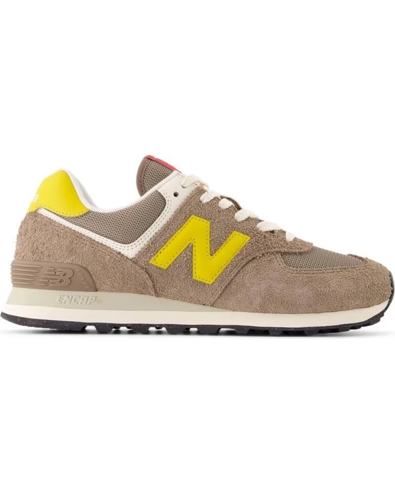 NEW BALANCE U574 ZAPATILLAS CASUAL MARRONES Y AMARILLAS MARRON