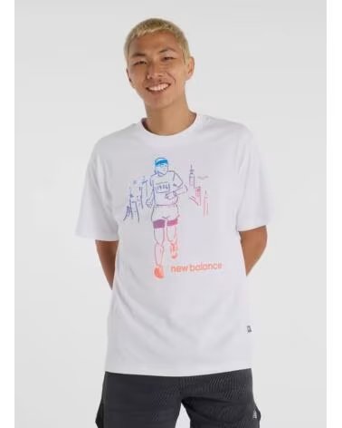 CAMISETA NEW BALANCE BEFORE AND AFTER BLANCO