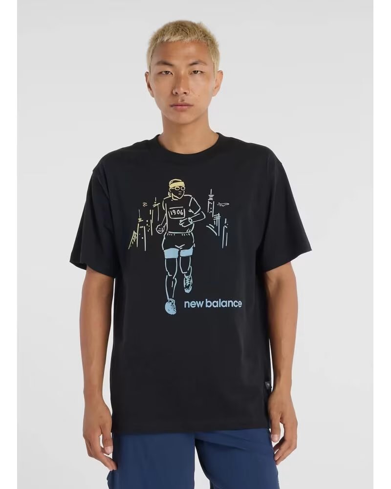CAMISETA NEW BALANCE BEFORE AND AFTER NEGRO
