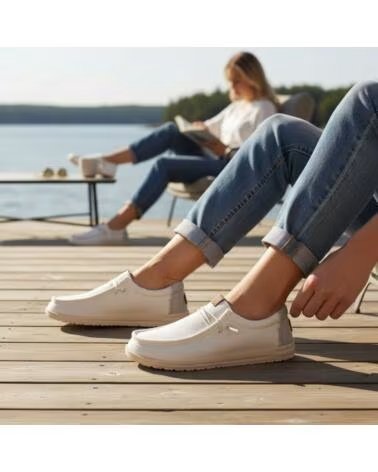 TIMBOS ZAPATO VESTIR CASUAL DE HOMBRE 133454 BLANCO