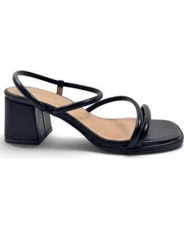 TIMBOS SANDÁLIAS DE VESTIDO COM SALTO E TIRAS FINAS 133490 PRETO NEGRO
