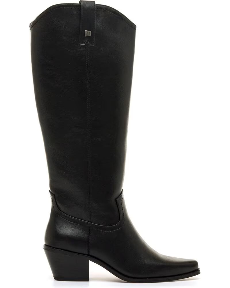 MTNG 56362 BOTAS ALTAS ESTILO COWBOY EM PRETO NEGRO