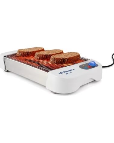 ORBEGOZO TO 1012 TOSTADOR PLANO 600W BLANCO Y PLATA