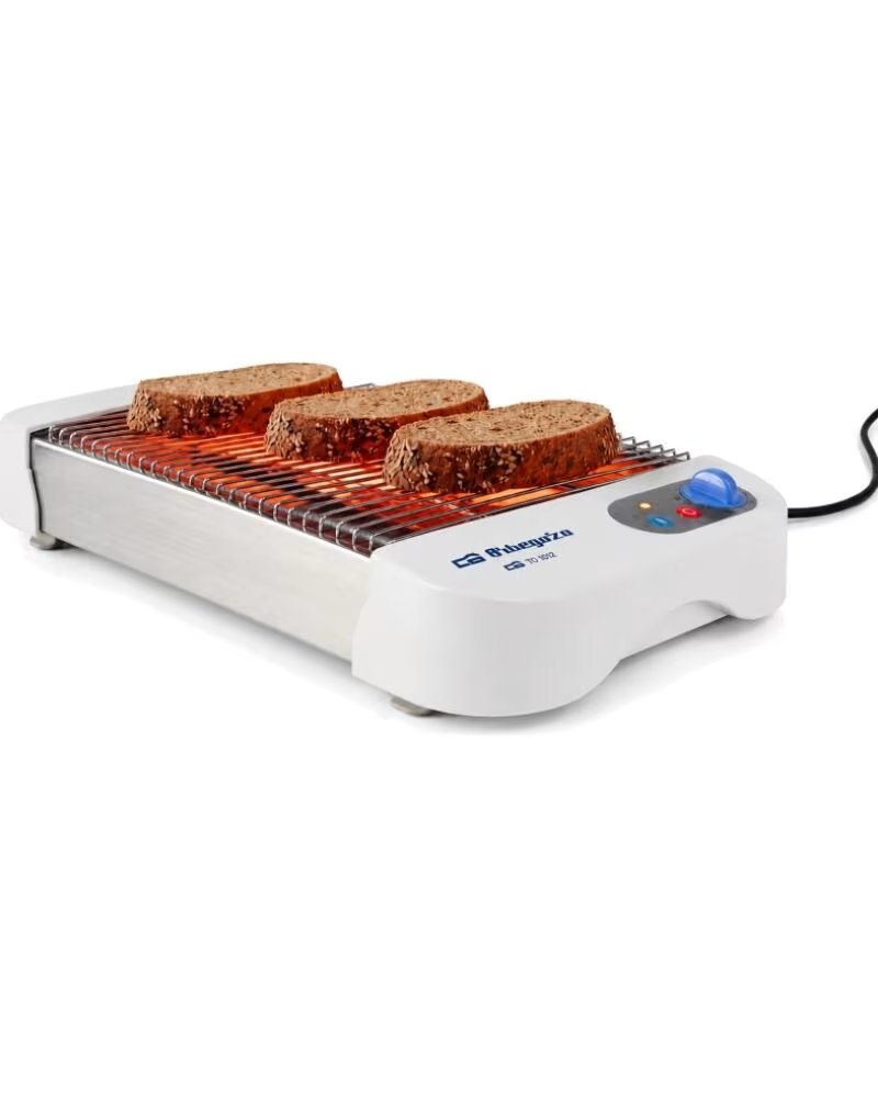 ORBEGOZO TO 1012 TOSTADOR PLANO 600W BLANCO Y PLATA