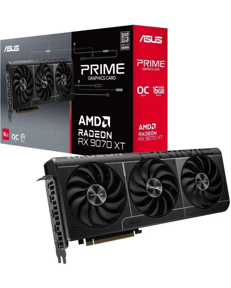 ASUS Tarjeta Grafica Prime Radeon RX 9070 XT OC- 16GB GDDR6
