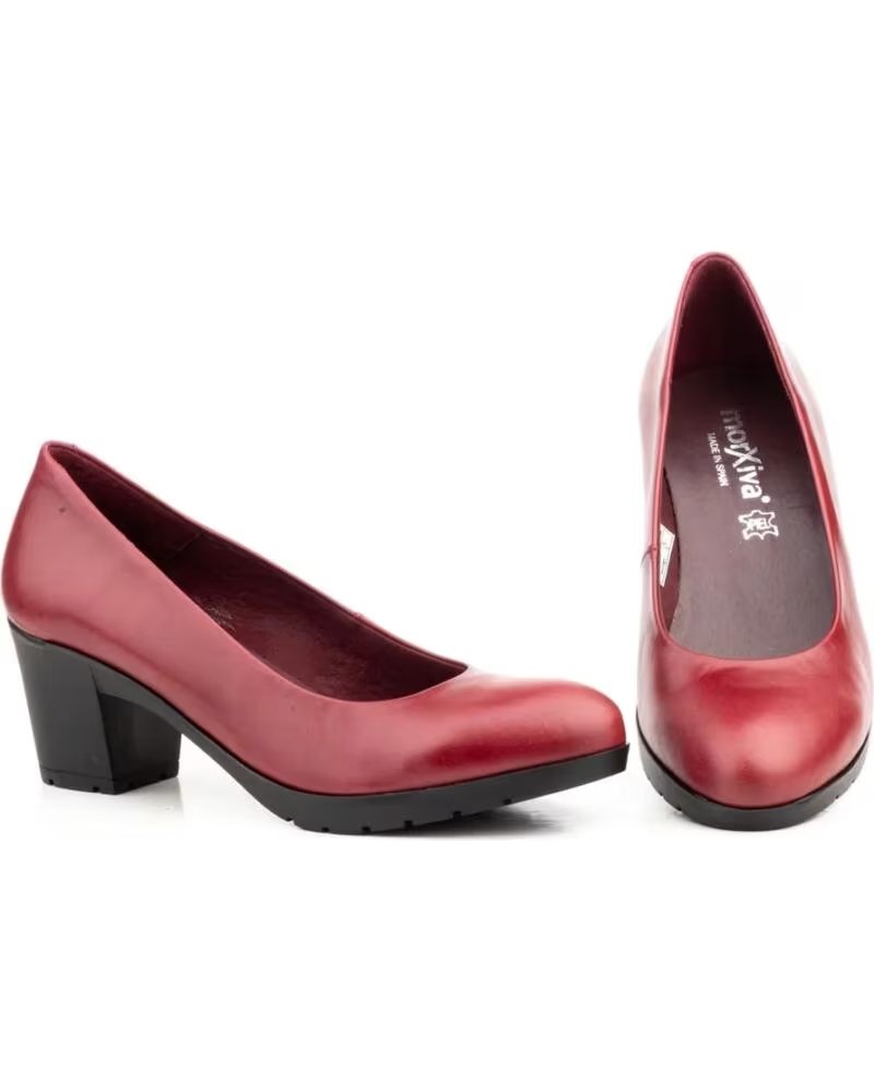ZAPATOS SALÓN PIEL NAPA TACÓN ANCHO MX923 MORXIVA AZUL