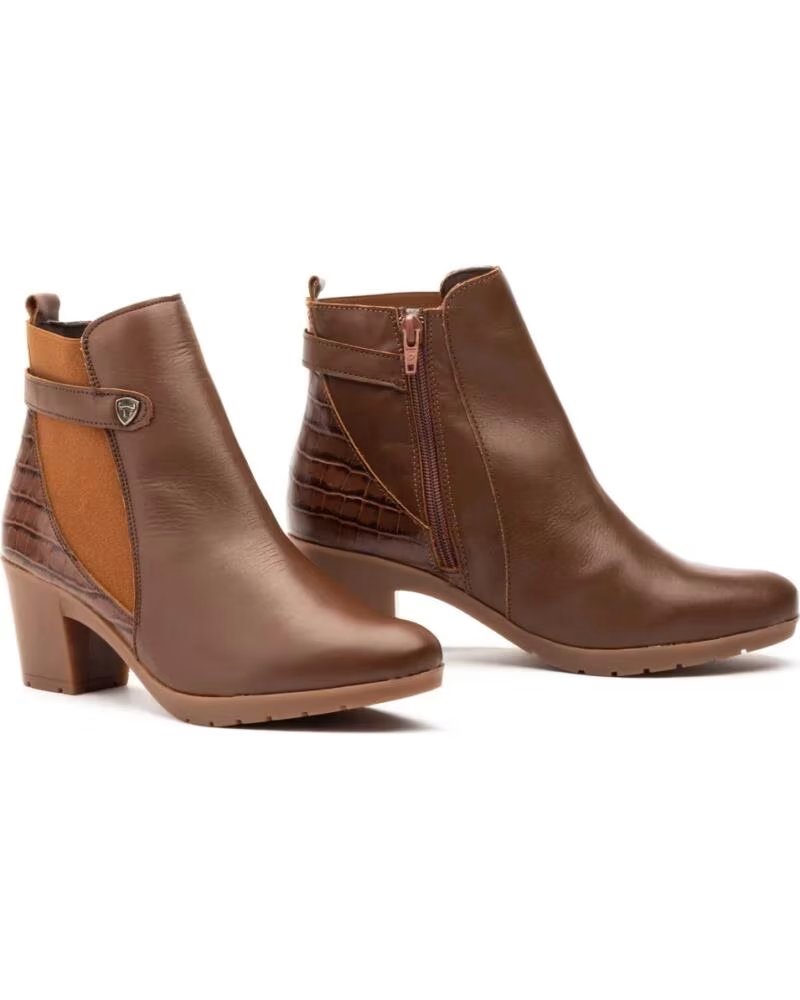 IBERICO SHOES STIVALETTI DONNA IN PELLE CON ELASTICI MODELLO FX4454 MARRóN