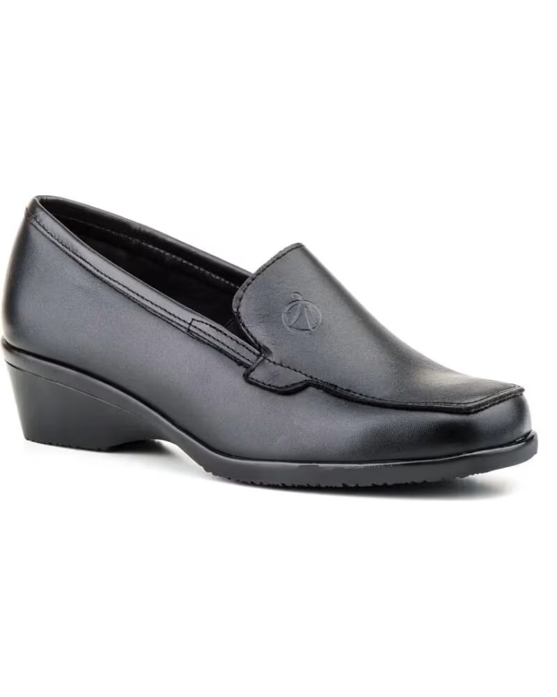 ALTO ESTILO CHAUSSURE FEMME CUIR TALON COMPENSÉ AM604 NEGRO