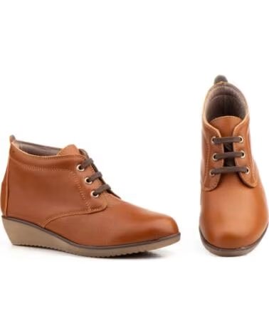 ALTO ESTILO STIVALETTI DONNA PELLE CUOIO LACCI MODELLO AE398 MARRONE MARRóN