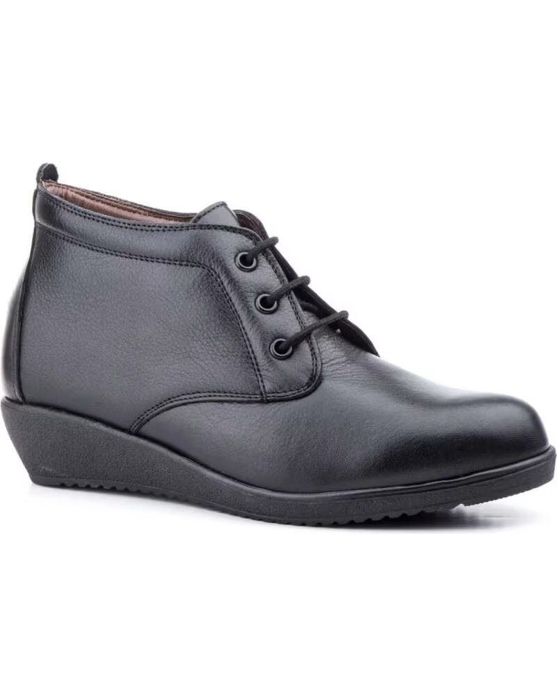 ALTO ESTILO STIVALETTO DONNA IN PELLE CON LACCI AE398 NERO NEGRO