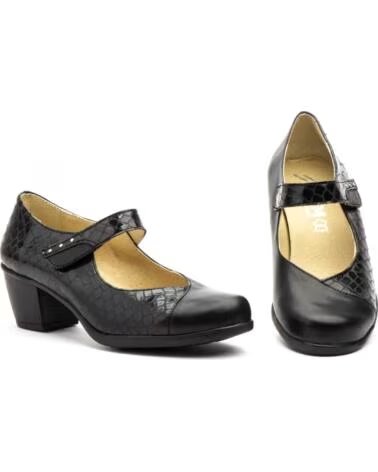 JAM CHAUSSURES EN CUIR À SCRATCH ET TALON MODÈLE 95777 NEGRO