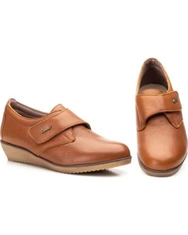 ALTO ESTILO LEATHER VELCRO SHOES AE391 MARRóN