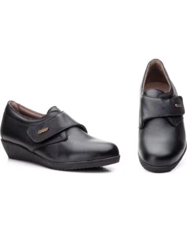 ALTO ESTILO WOMEN´S LEATHER VELCRO SHOES MODEL AE391 BLACK NEGRO