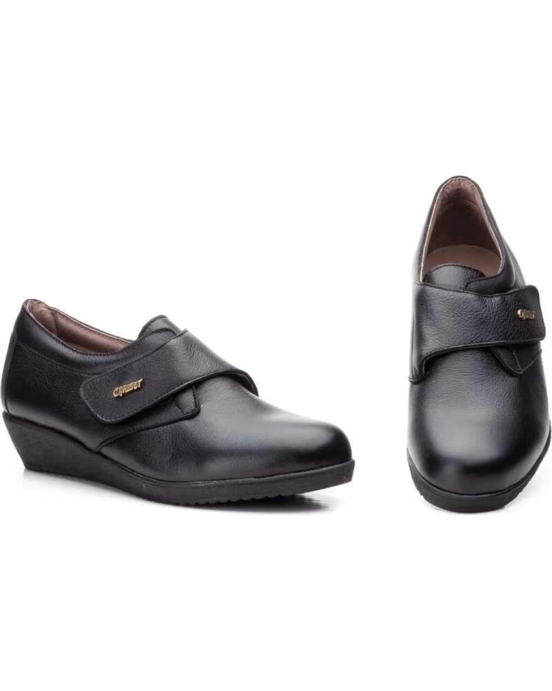 ALTO ESTILO WOMEN´S LEATHER VELCRO SHOES MODEL AE391 BLACK NEGRO