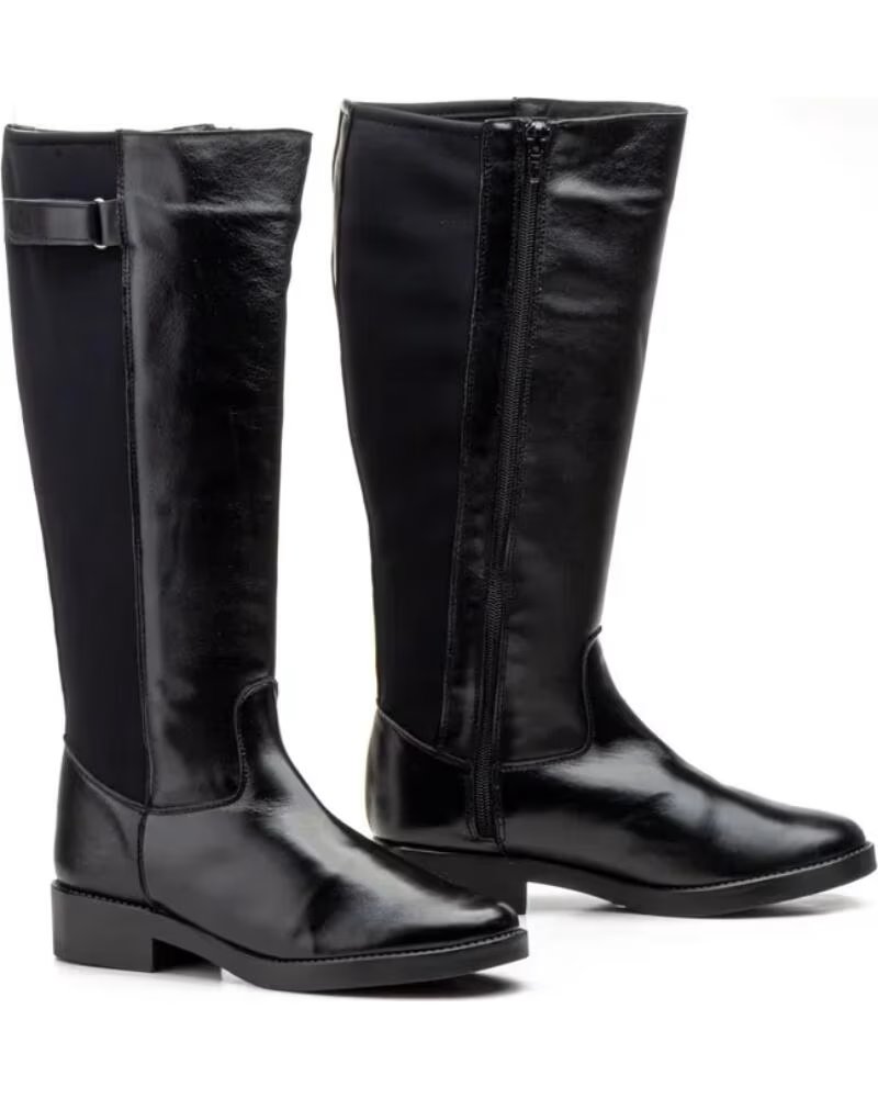 JAM STIVALI IN PELLE CON ELASTICI MODELLO 90748 NERO NEGRO