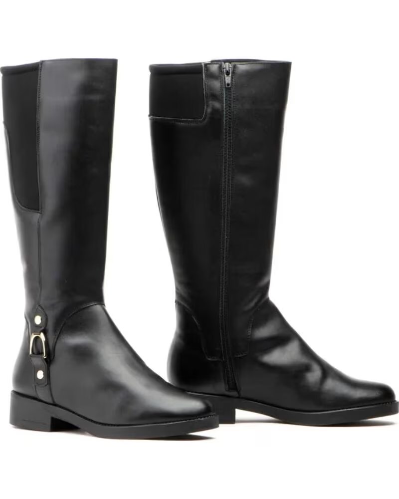 JAM STIVALI DONNA PELLE ELASTICI MODELLO 90685 NEGRO