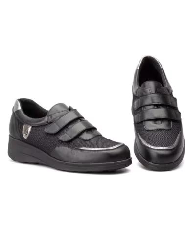 IBERICO SHOES DEPORTIVOS PIEL NEGRO PLATA VELCRO MODELO 5582 VARIOS COLORES