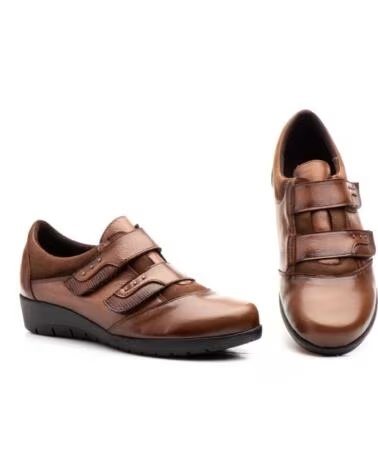 SAPATOS DE PELE COM VELCROS MODELO 5568 MARRóN