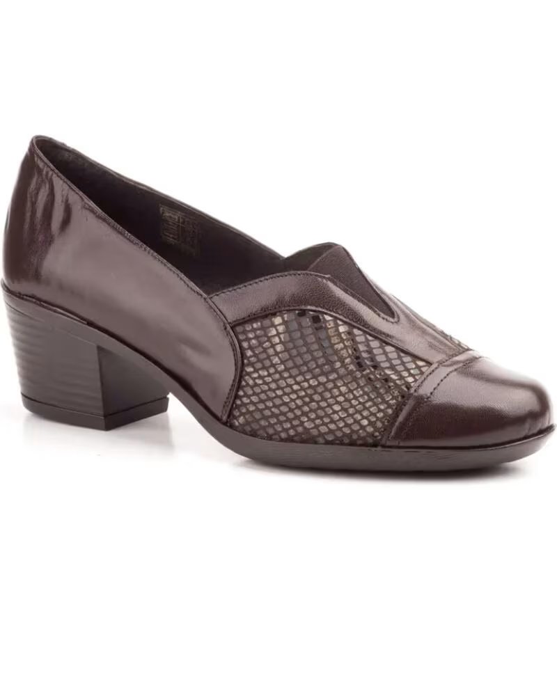 JAM ZAPATOS MUJER PIEL MARRÓN LYCRA MODELO 5414