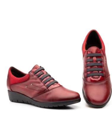 JAM DAMEN SCHUHE LEDER BORDEAUX ELASTISCH MODELL 5567 AZUL