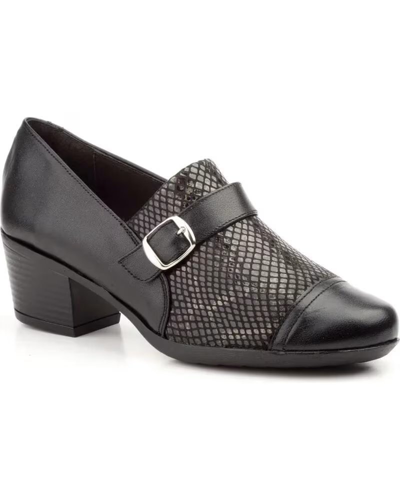 JAM ZAPATOS PIEL LYCRA HEBILLA MODELO 5400 NEGRO