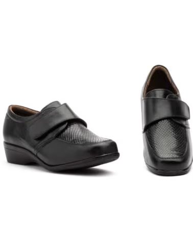 JAM ZAPATOS MUJER PIEL MARINO VELCRO MODELO 796 NEGRO