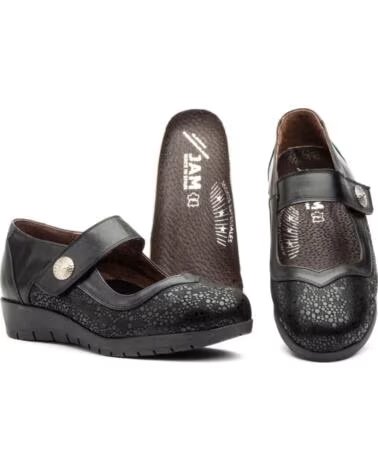 DAMEN SCHUHE LEDER SCHWARZ LYCRA KEILABSATZ MODELL 784 NEGRO