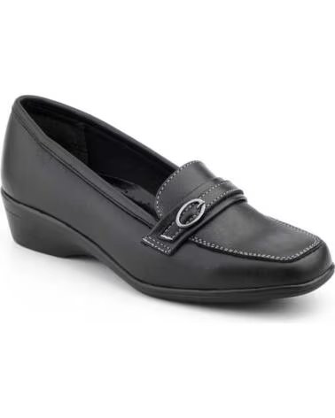 ALTO ESTILO ZAPATOS DE PIEL CUNA MOCASÍN MODELO 614 NEGRO
