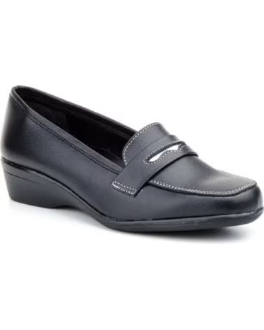 ALTO ESTILO DAMEN LEDERSCHUHE MIT KEILABSATZ MODELL 621 NEGRO