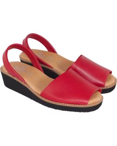SEVILLAS MENORQUINOS DE MULHER MODELO 531 VERMELHO ROJO