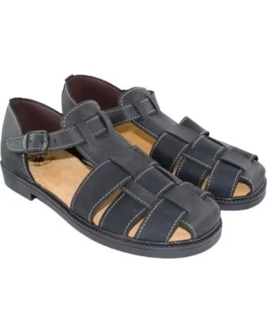 SANDALES FERMÉES SEVILLAS MODÈLE 13 POUR HOMME EN NOIR NEGRO