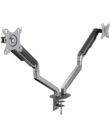 TOOQ Soporte de Mesa para 2 Monitores DB4132TNR-G- Giratorio- Inclinable- hasta 9kg