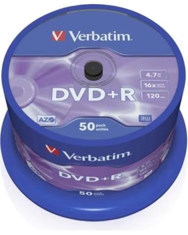 VERBATIM DVDR Advanced AZO 16X- Tarrina-50uds