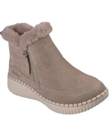 SKECHERS BOTTINES PLATES FEMME WILSHIRE BLVD - FRESH ZIP TAUPE MARRóN