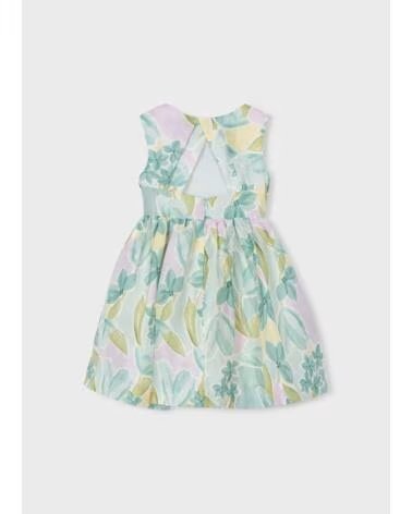 MAYORAL BLUMENMUSTER KLEID MIT SCHLEIFE 3913 078 GRÜN MÄDCHEN VERDE