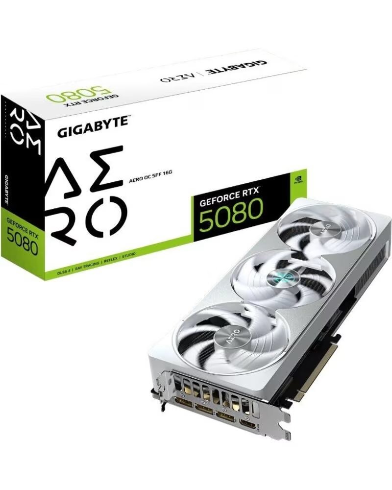 GIGABYTE Tarjeta Grafica GeForce RTX 5080 AERO OC SFF- 16GB GDDR7