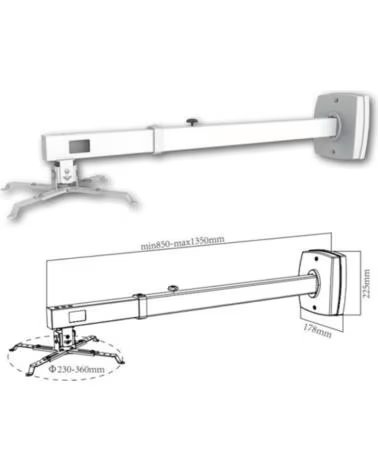 APPROX Soporte de Pared para Proyector appSV03P- Extensible- hasta 10kg