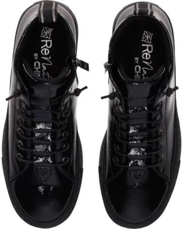 CHIKA10 RE AIRA 02 SCARPE DA GINNASTICA VERNICE DONNA NERO NEGRO-BLACK