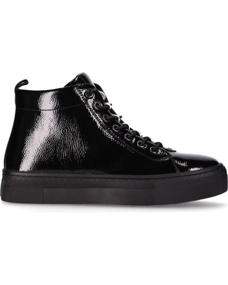 CHIKA10 RE AIRA 02 SCARPE DA GINNASTICA VERNICE DONNA NERO NEGRO-BLACK
