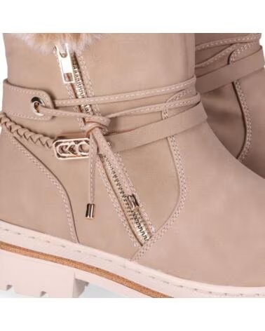 CHIKA10 AUSTRALIA 04 BOTTINES PLATES SIMILICUIR FEMME BEIGE BEIG-BEIGE