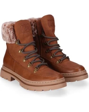CHIKA10 AUSTRALIA 02 BOTINS DE MULHER EM COURO TAN CUERO-TAN