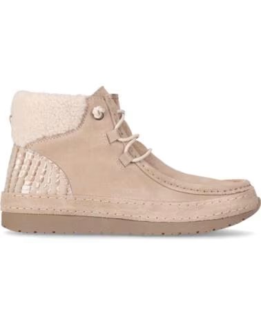 CHIKA10 RE NATURE ORLA 02 BOTINES PLANOS DE SERRAJE PARA MUJER TAUPE TAUPE-TAUPE