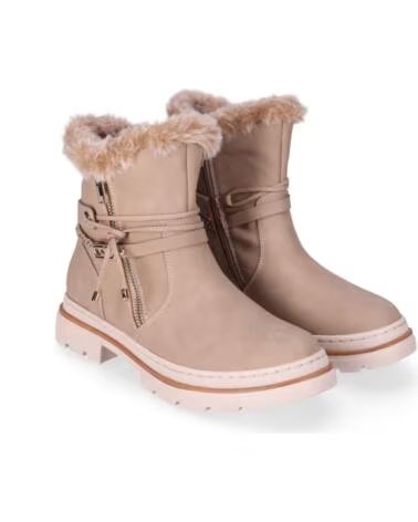 CHIKA10 AUSTRALIA 04 BOTTINES PLATES SIMILICUIR FEMME BEIGE BEIG-BEIGE