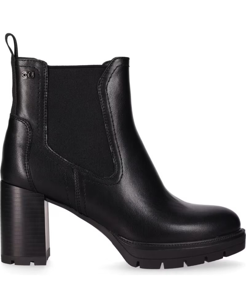 CHIKA10 AVILES 03 DAMEN STIEFELETTEN AUS KUNSTLEDER MIT NIEDRIGEM ABSATZ NEGRO-BLACK