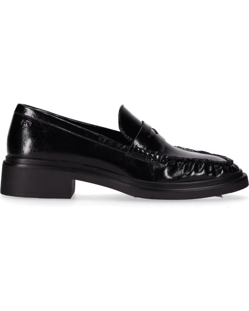 CHIKA10 TOLEDO 01 ZAPATOS PIEL SINTÉTICA MUJER TACÓN BAJO NEGRO NEGRO-BLACK