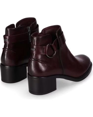 CHIKA10 BAIDEN 16 BOTINES DE MUJER EN PIEL SINTÉTICA CON TACÓN MEDIO BURDEOS-BURGUNDY