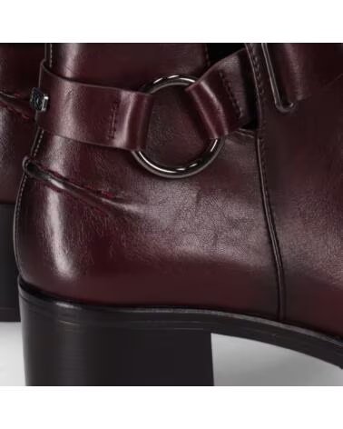CHIKA10 BAIDEN 16 BOTINES DE MUJER EN PIEL SINTÉTICA CON TACÓN MEDIO BURDEOS-BURGUNDY